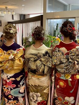 【一級着付師在籍】特別な日はプロの技で、崩れ知らずの可愛いスタイルに♪納得の仕上がりに。