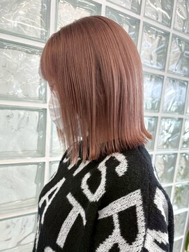 サンクマーケット 渋谷(cinq MARKET) 渋谷ブリーチカラーミディアムレイヤーミルクティーベージュ30代