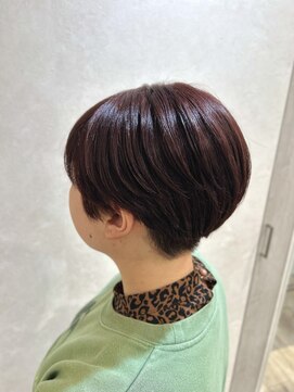 アッシュ 八王子店(Ash) 大人の艶ショート × ボルドーカラー