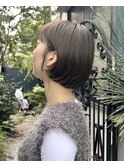 丸みコンパクトな大人ショートボブ白金目黒