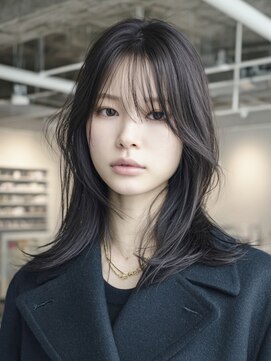 ノラ シブヤ(NORA) ハッシュカットミディアムレイヤーボブレイヤー顔まわりレイヤー