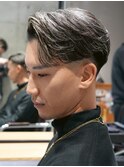 MEN'S/ハイライト×サイドパート×テーパーフェード