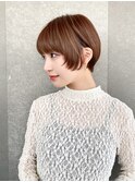 ハンサムショート/丸みショートボブ/20代30代40代50代/顔周り