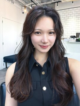 エイス 梅田 中津(Ace) 韓国レイヤー センターパート ブラウンカラー