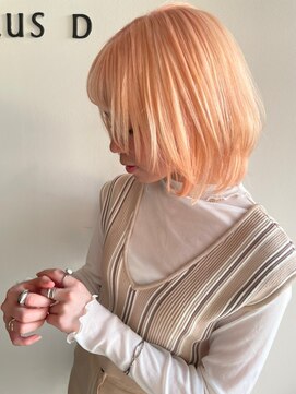 プラスディー(+D) ウルフカット/オレンジカラー