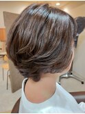 仙台D バレイヤージアッシュカラー×エアリーカールボブ×ツヤ髪