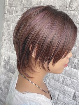 リアイス(Re:ICE) ピンクグレージュジェンダーレスショートウルフ