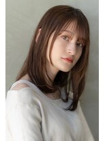 ケアリー 成増(Carelly) 大人かわいい前髪セシルカットココアブラウンフリンジウェーブ