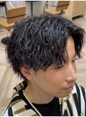 波巻きスパイラルパーマセンターパート   h