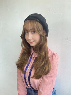 シエルバイアフロート(ciel by afloat) ベージュカラー/ガーリーヘア/シースルーぱっつん