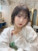 ロンドアベニール 北千住(Lond avenir)&nbsp;【韓国ヘア】顎下ボブ　前髪パーマ　グレーベージュ　西田大樹