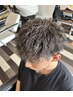 メンズデザインカット＋特殊パーマ(ツイストorスパイラル等)ショート