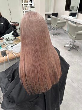 ベレーザ 渋谷(BELEZA) 6672シルキーグレーベージュベビーピンク艶髪ハイトーンカラー