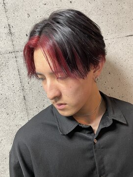 ヴィアージュ(Viage) センターパートマッシュ+インナーカラー