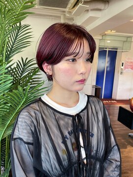 ビビディ バビディ ブー 河原町三条店(Bibbidi.bobbidi.boo) 丸みショート×カシスラベンダー　オモダ