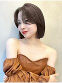 ♪顔周り レイヤー ウルフ 韓国ボブ 縮毛矯正 タッセルボブ