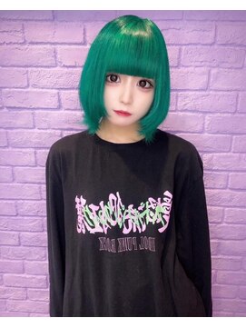 キャンディーシロップ(Candye Syrup) ボブウルフ×グリーン