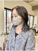 切りっぱなしボブ/外ハネボブ/イヤリングカラー/髪質改善