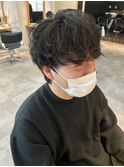 ダークアッシュ/ニュアンスパーマ/韓国マッシュ/スペインカール