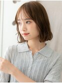 □ミルクティーアッシュくせ毛風小顔抜け感ボブ416志木20代30代
