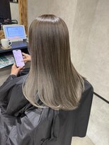 サニー 渋谷(SUNNY) バレイヤージュ、ハイライト、レイヤーロング、グレーベージュ