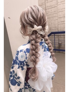 ストゥー(StueW.) 浴衣可愛いヘアアレンジ11/髪質改善/ヘアメイク/ヘアセット/韓国