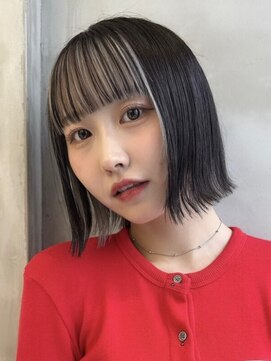 ロンド ストラーダ 心斎橋(Lond strada) レイヤーボブ×インナーカラー[心斎橋/髪質改善]