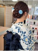 浴衣ヘアシニヨンヘア