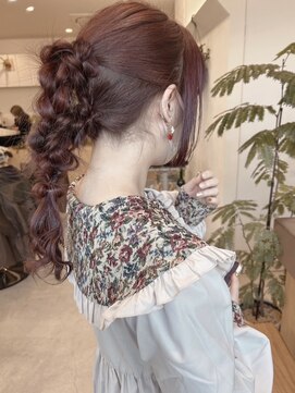 ユートゥイーズ 鎌倉(U too e's) 《U too e's鎌倉》編みおろしアレンジ/ヘアセット/結婚式参列