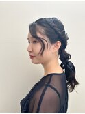 編み込み系ヘアセット