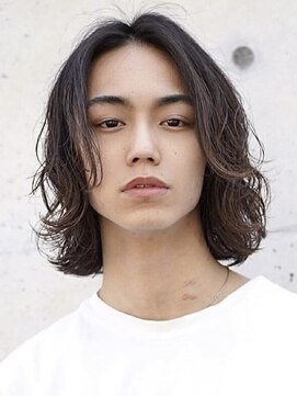 フィフス 大分(fifth) 大分スパイラルパーマメンズカットメンズミディアムロングボブ