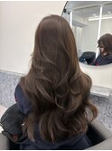 ブリーチなしダブルカラーで作るヘーゼルグレージュ♪