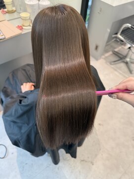 オリーブグレー/髪質改善トリートメント/大人艶カラー