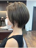 【畑中正敏】20代30代40代◎丸みくびれショート/グレーベージュ