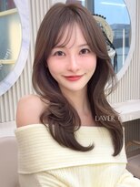 アフロートリノ(AFLOAT Leino)&nbsp;2wayバング 韓国前髪 シースルー ミディアム レイヤー　顔周り
