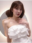シースルーバング/耳掛けレイヤーボブ
