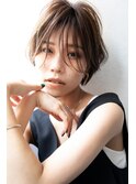 シースルーうざバング大人ひし形ショートスタイル