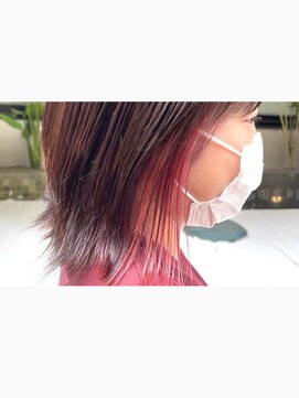 ヘアーメイクオズ(hair make O/S) 秋色☆インナーカラー&ピンクトパーズ