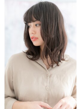 ミック 日暮里店(miq) 黒髪で好感度…大人かわいいプリカールロブへアa1