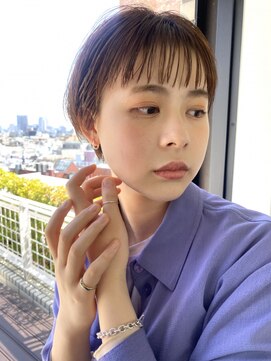 シータ(sheta) 【表参道sheta/中澤】マッシュショートミニボブカーキグレージュ