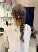 ヘアセット/編みおろし/パーティーヘア/結婚式