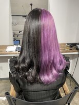 ニュート(Neut )&nbsp;ツートーンカラーパープル/ブラック/ハーフカラー/ケアブリーチ