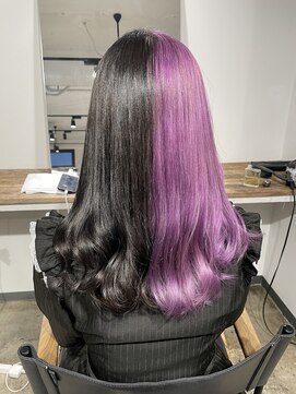 ニュート(Neut ) ツートーンカラーパープル/ブラック/ハーフカラー/ケアブリーチ