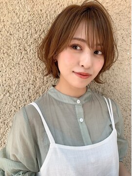 ハローバイシー 仙台(Hello by Sea) 韓国風レイヤーボブ/外ハネボブ/ミルクティーブラウン[仙台]