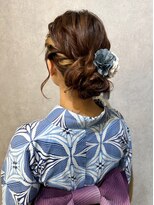 ウィスプ 赤羽店(wisp)&nbsp;浴衣美人ヘアセット 編み込みアップスタイル お団子#1
