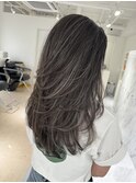 ハイライトショートヘアダブルカラーレイヤーカットオージュア