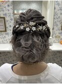 ふわふわセット/結婚式/参列ヘア/お呼ばれヘア/ハーフアップ/