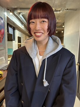 ソイリウム 下北沢(soi rium) 暖色ボブ_顔まわりレイヤー_顔まわりカット_レイヤーボブ