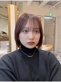 イメチェン外ハネボブ美髪ワイドバングミディアムレイヤーカット