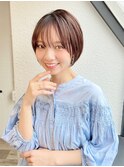 前髪長め大人小顔ショート30代40代50代　藤沢
